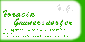 horacia gaunersdorfer business card